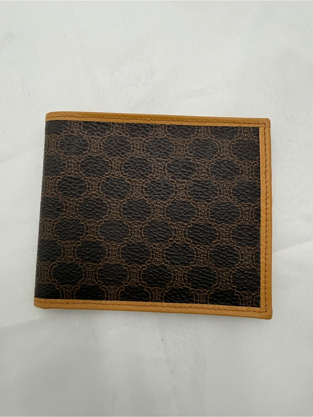 Vintage CELINE Macadam Triomphe Bi-Fold Wallet with Coin Pocket - M14